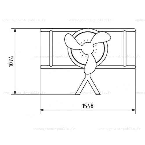 Structure de jeux Avion à bascule pour aménagements ludiques extérieurs
